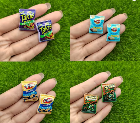 10Pcs Potato Chips Dollhouse Mini Snack Food for Dolls House