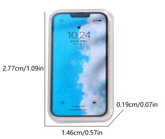 2Pcs 1:12 Miniature Smartphone toy